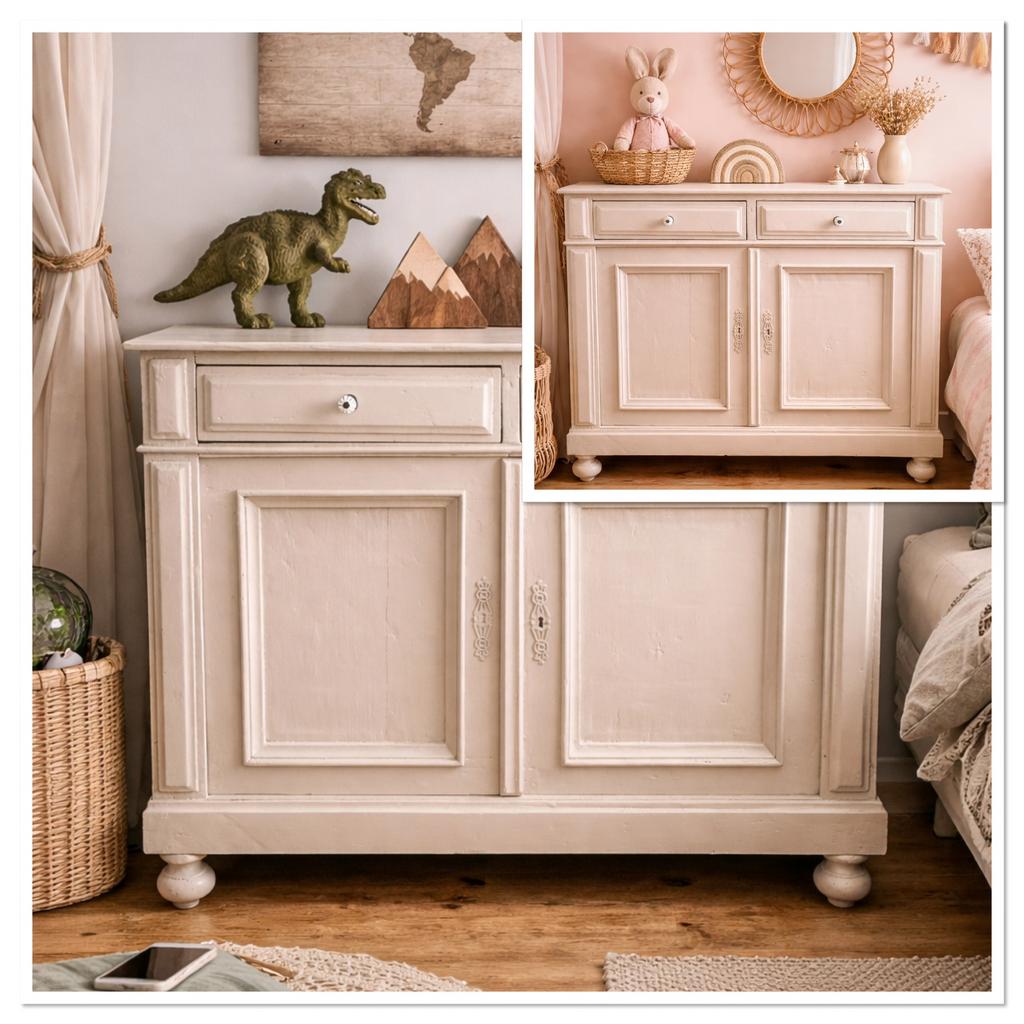 Vintage kastje dressoir speelgoedkast gangkast beige, Zo goed als nieuw, 25 tot 50 cm, Overige houtsoorten, 50 tot 100 cm