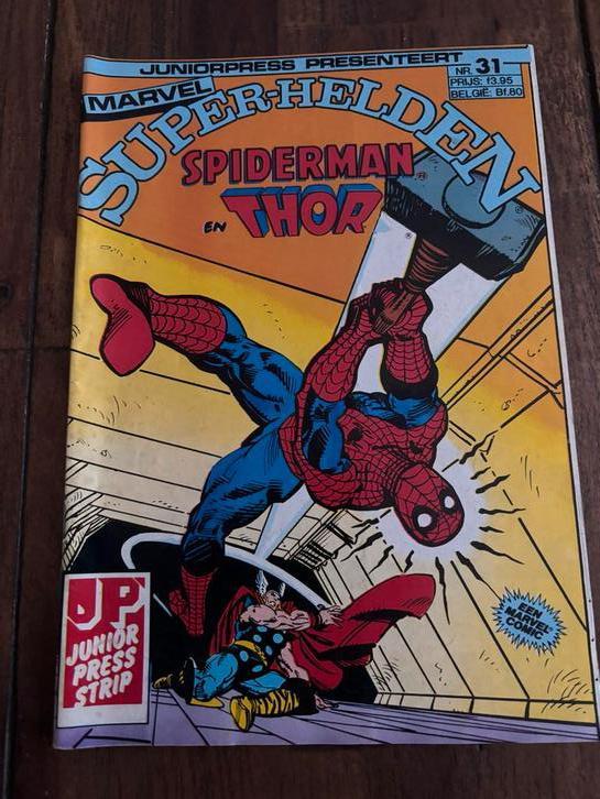 Marvel Superhelden Juniorpress nr. 31 Spiderman Thor, Boeken, Stripboeken, Zo goed als nieuw, Eén stripboek, Ophalen of Verzenden