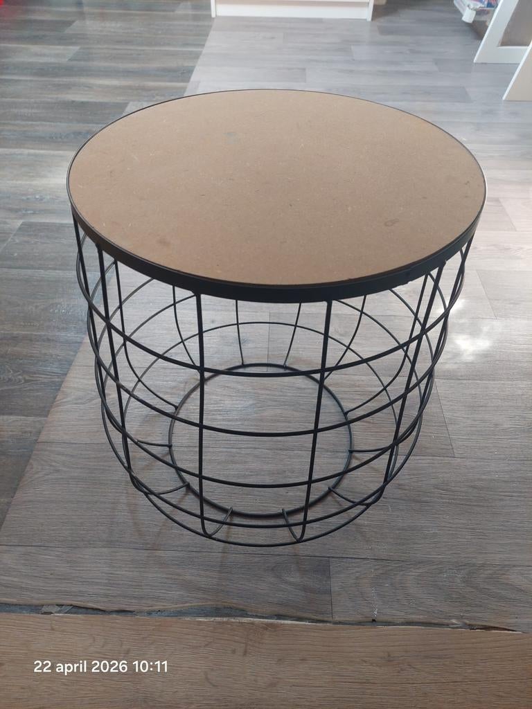 Bijzettafel, Minder dan 55 cm, Gebruikt, Rond, Ophalen