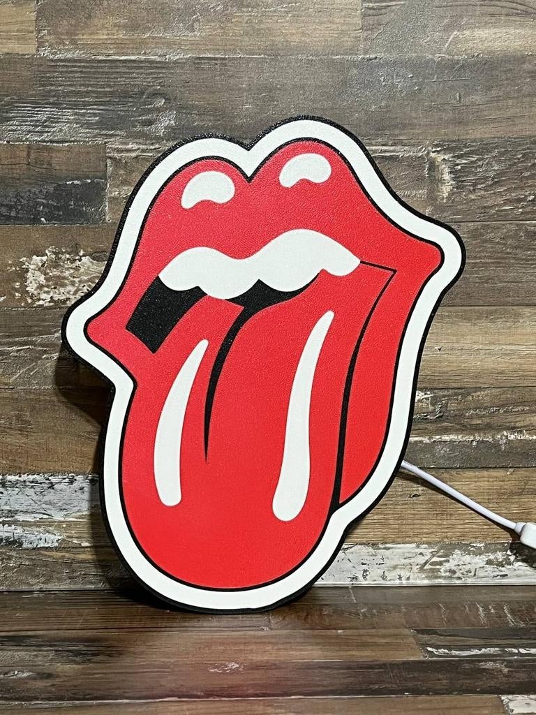 Rolling Stones Logo LED Lamp, Ophalen of Verzenden, Nieuw, Muziek, Pop Art, Modern