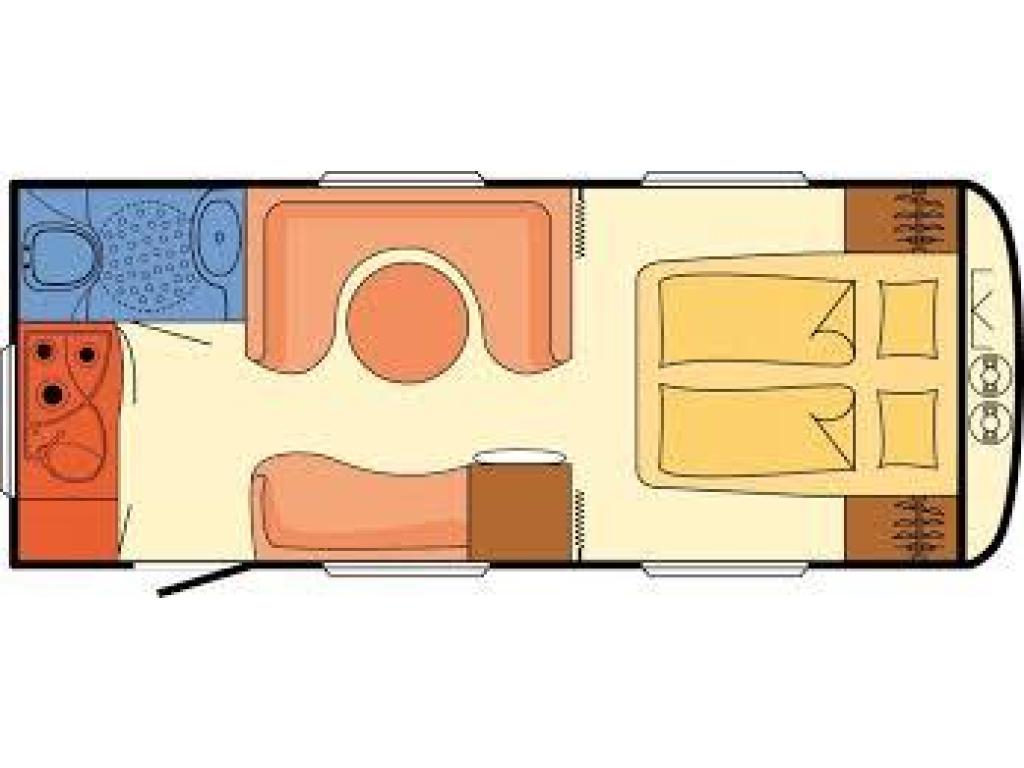 Dethleffs Beduin 540 DMH QUEENSBED-AIRCO, Caravans en Kamperen, Caravans, Schokbreker, Standaardzit, Bedrijf, Dethleffs