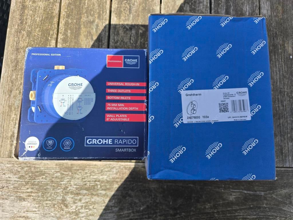Grohtherm inbouwthermostaat met inbouwbox, Ophalen, Nieuw