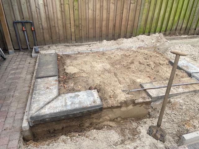 Stoepbanden en terrasverhoging, Tuin en Terras, Tegels en Klinkers, Ophalen, Gebruikt, Beton, Overige typen