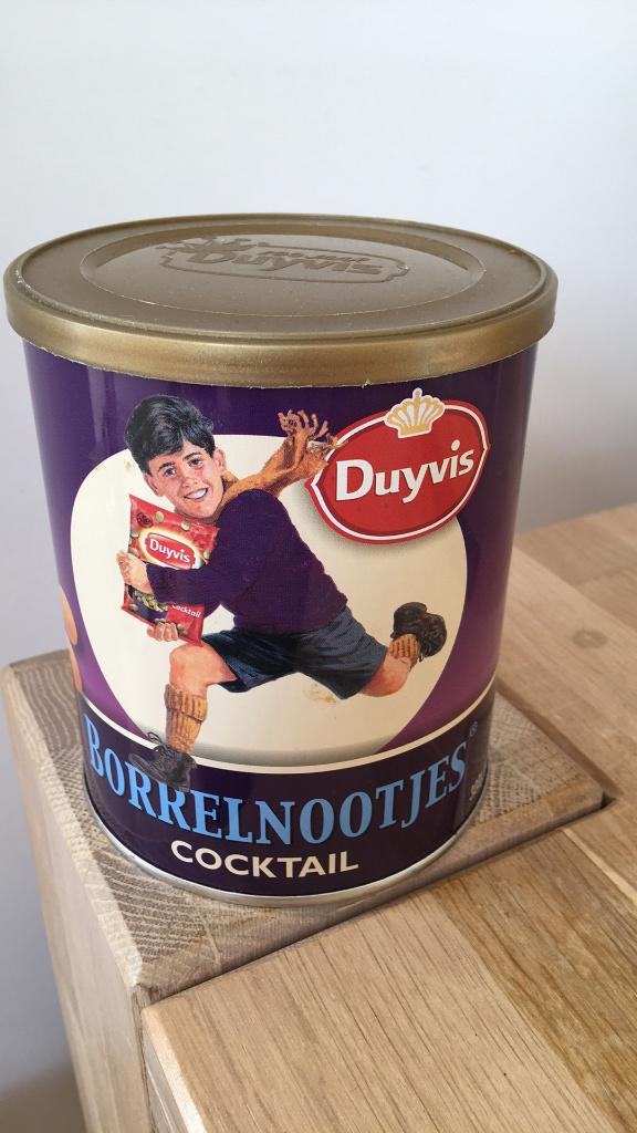 Duyvis borrelnootjes cocktail blik 200 jaar bestaan, Verzamelen, Ophalen of Verzenden, Overige