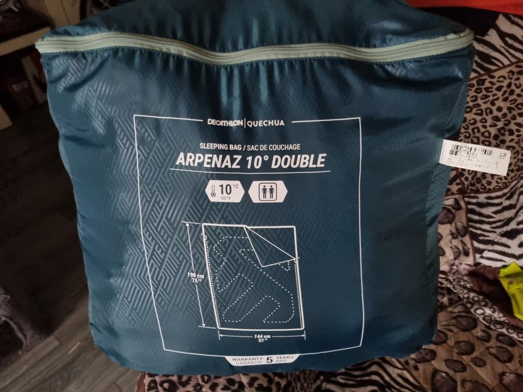 Quechua Arpenaz 10 Double Slaapzak - 2 Personen, Ophalen of Verzenden, Zo goed als nieuw