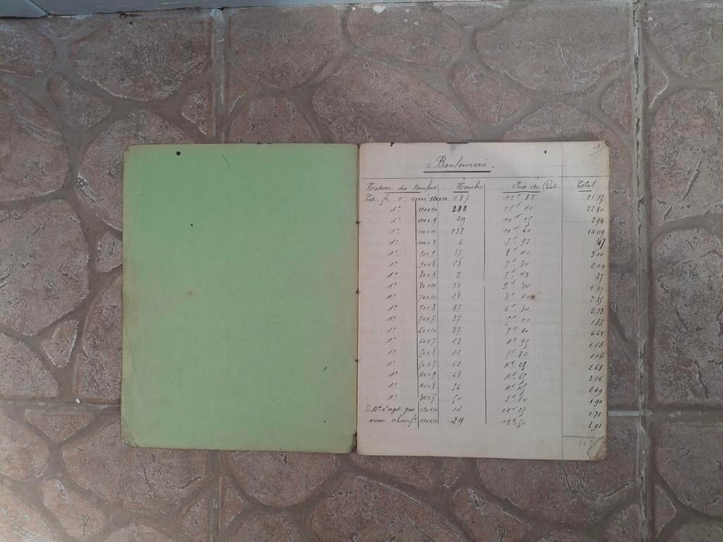 Oud handgeschreven kasboek uit Frankrijk, Ophalen of Verzenden