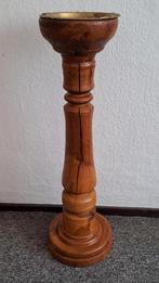 Vintage houten asbak op standaard, Ophalen of Verzenden