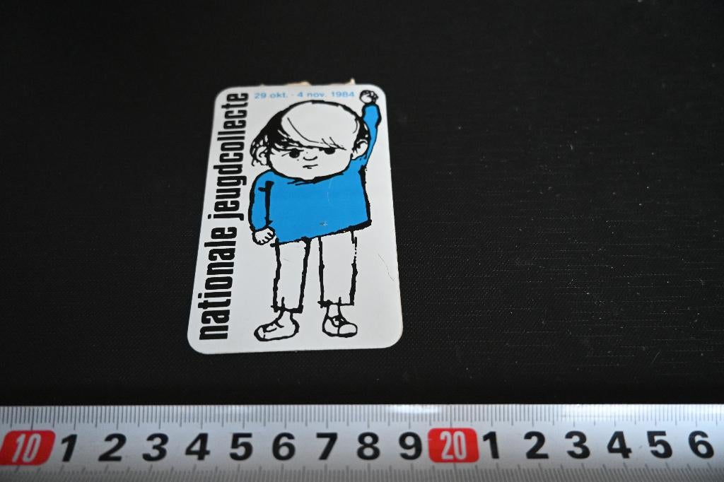 sticker Nationale Jeugdcollectie 1984 Jantje Beton, Verzamelen, Ophalen, Zo goed als nieuw
