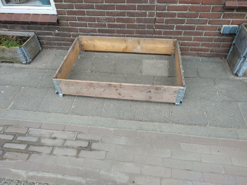 Pallet rand meerdere op voorraad moestuin plantenbak, Tuin en Terras, Bloembakken en Plantenbakken, Ophalen, Hout, Minder dan 30 cm