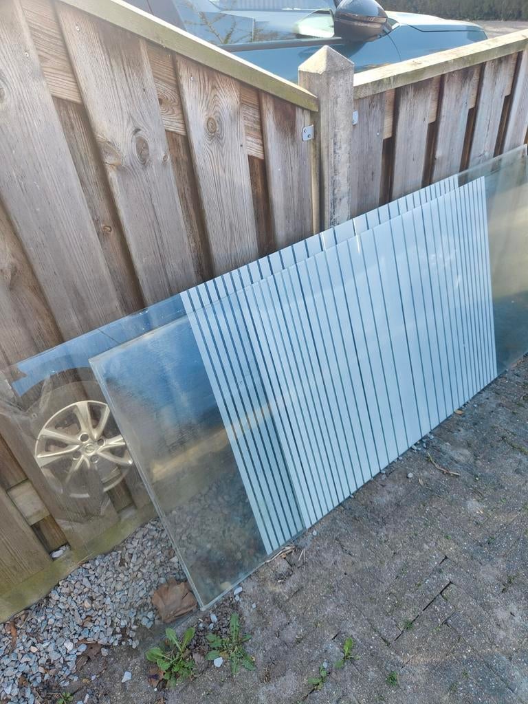 Gehard glas douchewand - Diverse afmetingen, Doe-het-zelf en Verbouw, Glas en Ramen, Gebruikt, 80 tot 120 cm, Glasplaat, Veiligheidsglas