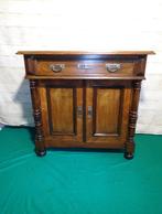 antiek noten gefineerd dressoirtje, Ophalen, Met deur(en), 50 tot 100 cm, Zo goed als nieuw