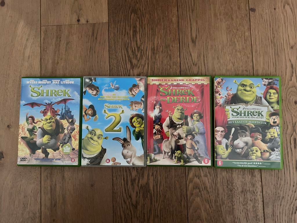 Shrek DVD collectie - 4 films, Vanaf 6 jaar, Ophalen of Verzenden, Zo goed als nieuw, Overige genres