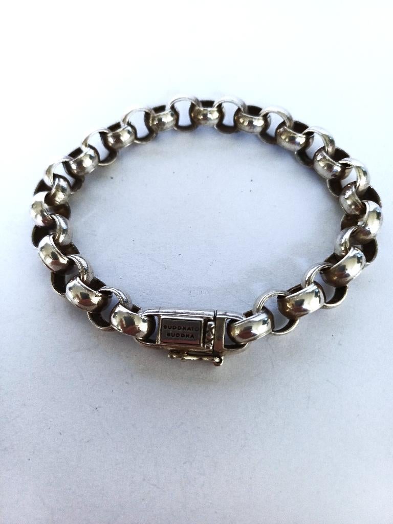 sterling zilver jasseron armband, Buddha to Buddha, Ophalen of Verzenden, Gebruikt, Zilver, Zilver