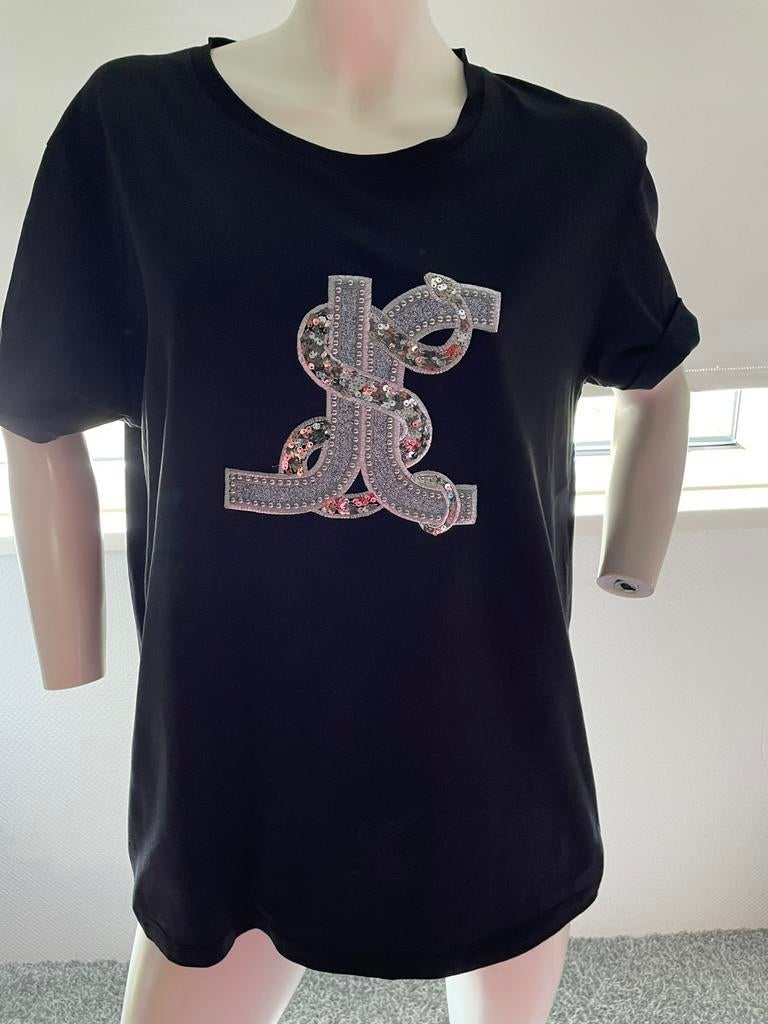 Just cavalli shirt met paiettten maat l, Kleding | Dames, ., Zwart, Maat 42/44 (L), Just cavalli