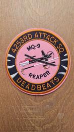 Patch Drone Attack Squadron Deadbeats Embleem Luchtmacht, Ophalen of Verzenden, Zo goed als nieuw, Patch, Badge of Embleem
