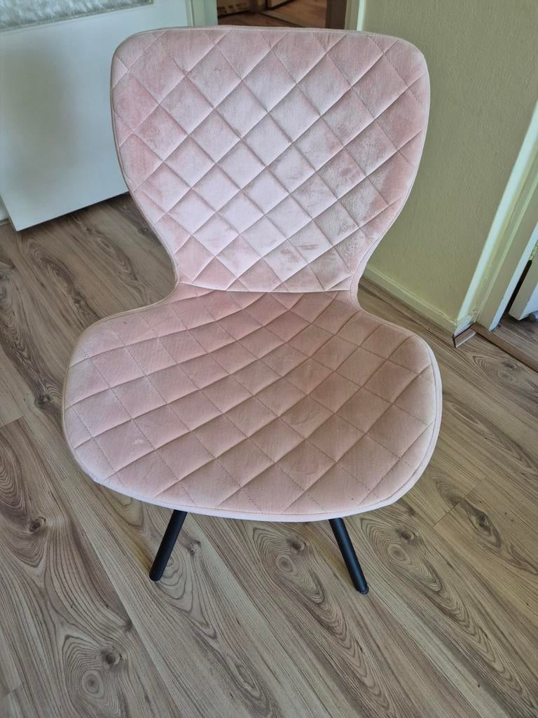 Oud roze stoel, Huis en Inrichting, Stoelen, Ophalen, Overige kleuren, Stof, Eén