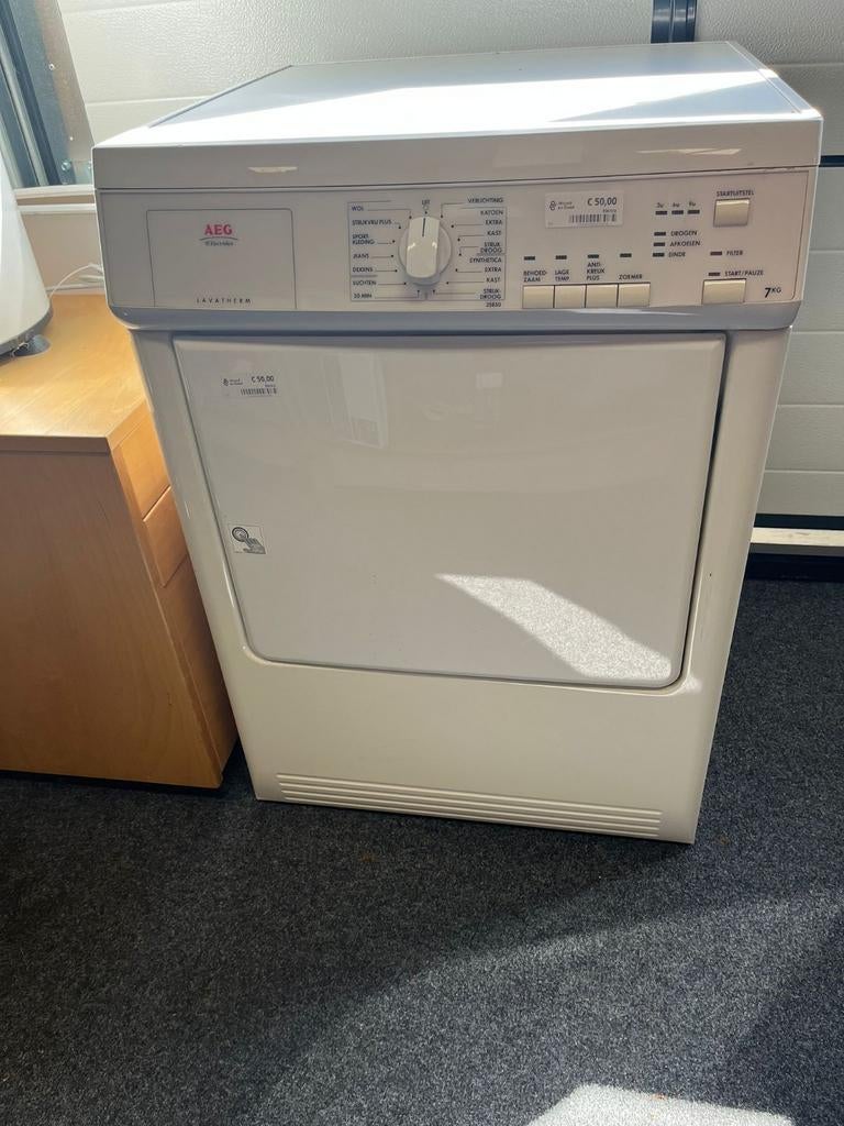 AEG Lavatherm droger - 7kg inhoud, Witgoed en Apparatuur, Wasdrogers, Gebruikt, Condens, Voorlader, 6 tot 8 kg, 85 tot 90 cm, Anti-kreukfase