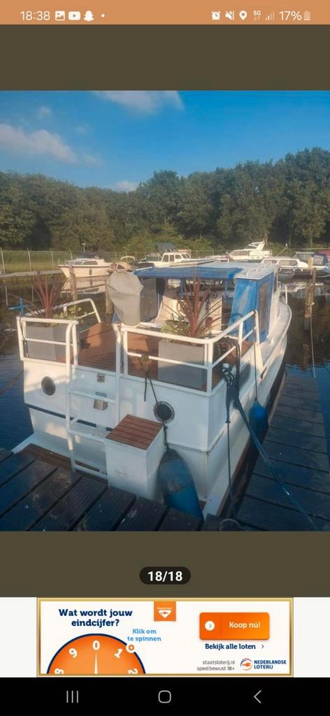 Motorboot met kajuit, Watersport en Boten, Motorboten en Motorjachten, Gebruikt, Staal, Diesel, 50 pk of meer, Ophalen of Verzenden