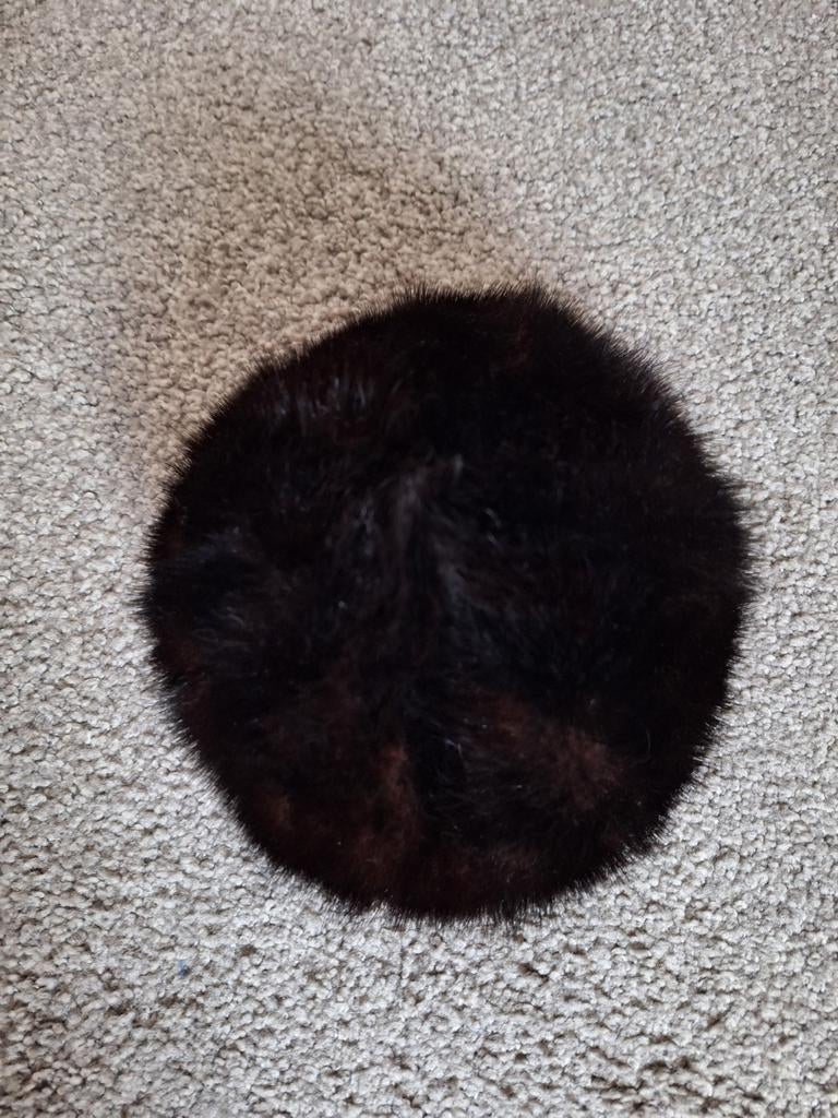 Vintage Bontmuts - Bruin, Ophalen of Verzenden