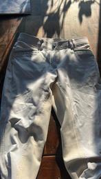 Witte hkm rijbroek maat 38 met steentjes en leren zitvlak, Ophalen of Verzenden, Zo goed als nieuw, Wit, W30 - W32 (confectie 38/40)