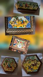 ( 5)Perzisch handgemaakt ingelegd houten sieradenkist, Ophalen of Verzenden