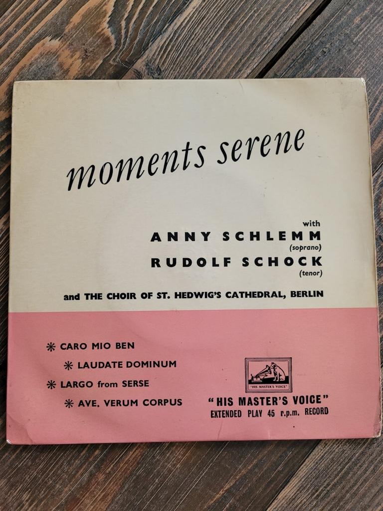 Moments Serene - Anny Schlemm & Rudolf Schock, Gebruikt, Overige formaten, Modernisme tot heden, Ophalen of Verzenden