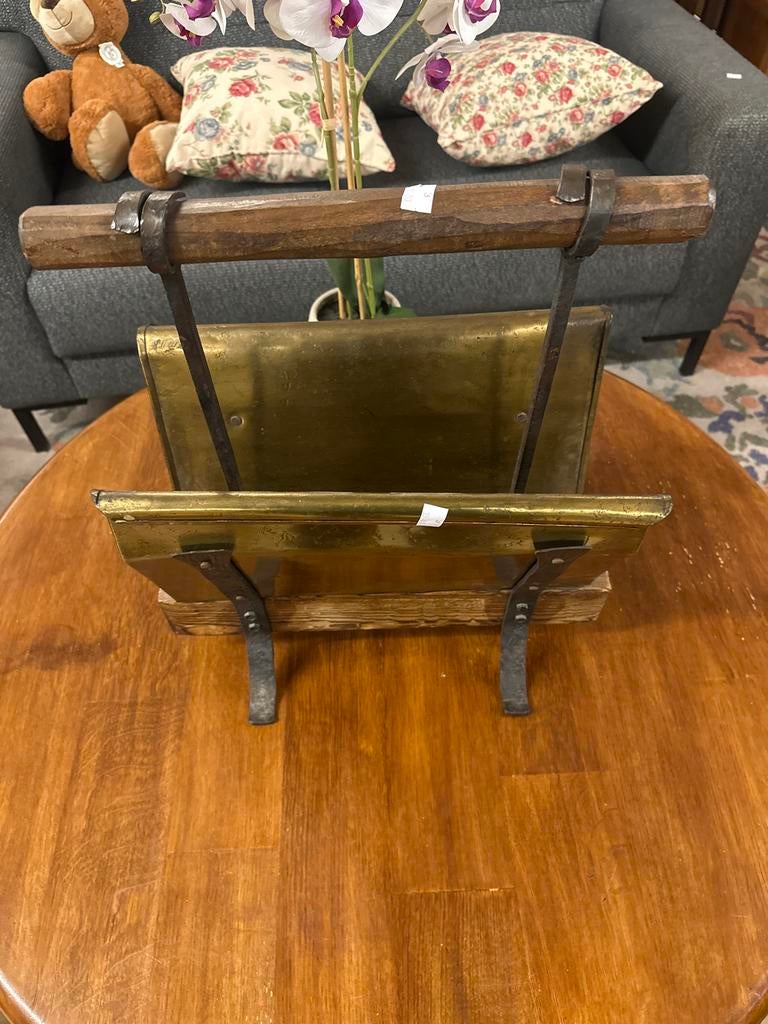 Messing lectuurbak met houten handvat, Ophalen, Gebruikt, Voorheuvel 48, Kringloop