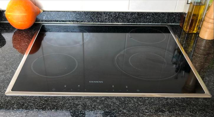 Siemens Keramische Kookplaat - ET725501E, Witgoed en Apparatuur, Kookplaten, Gebruikt, Inbouw, Keramisch, 4 kookzones, Ophalen