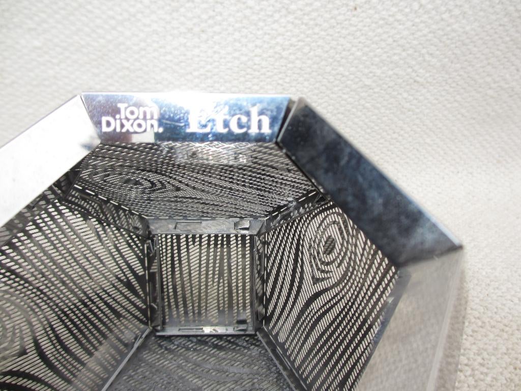 Tom Dixon Etch Wood theelicht stainless steel, Overige materialen, Ophalen of Verzenden, Zo goed als nieuw, Kandelaar