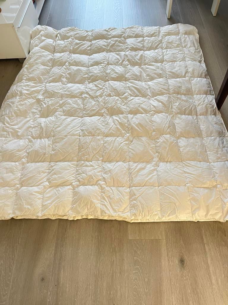 GRATIS. Seizoenen donzen dekbed van Ikea. 170 x 190 cm., Huis en Inrichting, Ophalen, Gebruikt, Wit, Tweepersoons
