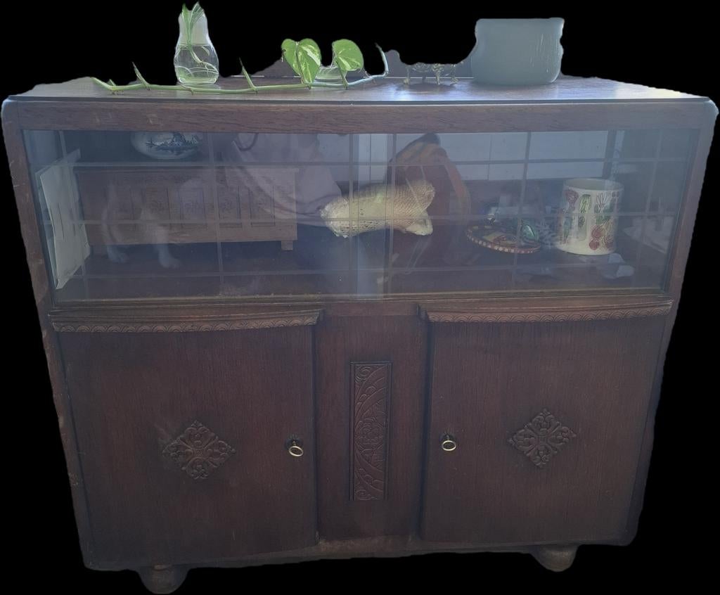 Vitrine kastje, Ophalen, 25 tot 50 cm, 50 tot 100 cm