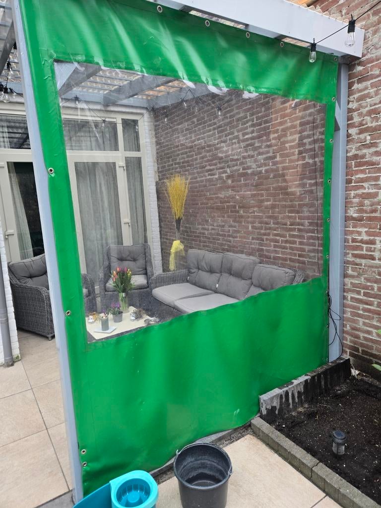 Veranda Zeildoek -  moet snel weg, Tuin en Terras, Ophalen, Gebruikt, Overige typen, 150 tot 300 cm