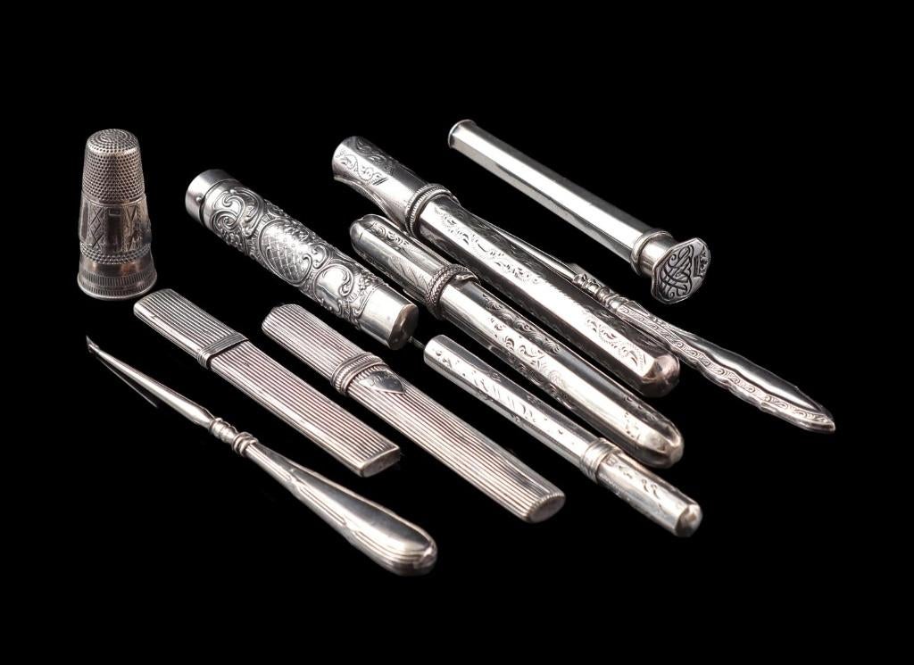 Zilveren Naaldenkokers Priem vanaf €55,- per stuk, Antiek en Kunst, Antiek | Goud en Zilver, Ophalen of Verzenden, Zilver