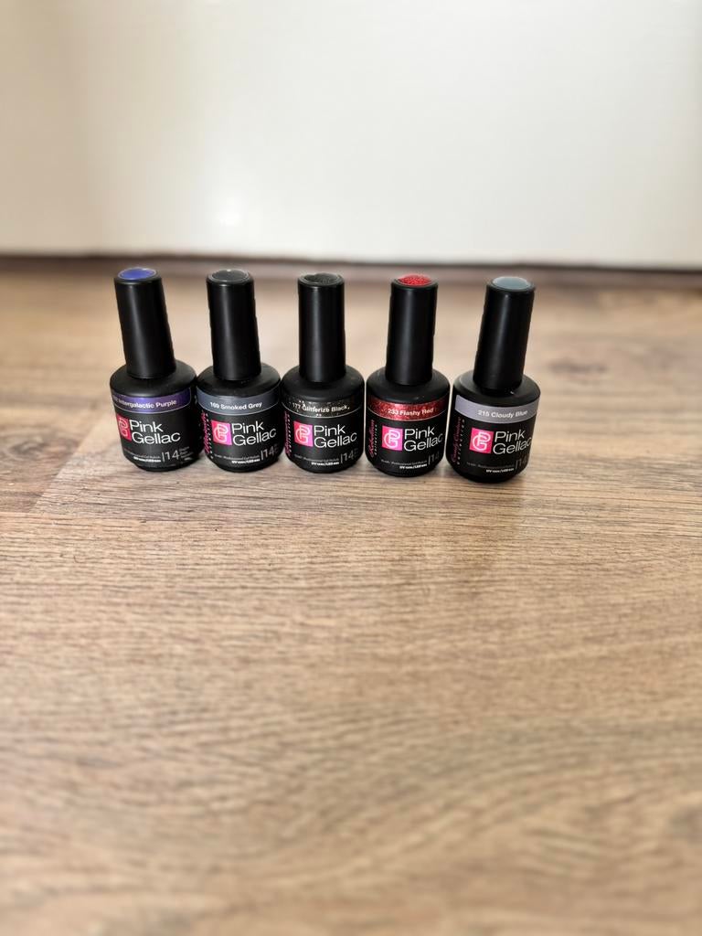 5 pink gellac kleurtjes, Overige kleuren, Verzenden, Zo goed als nieuw, Handen en Nagels