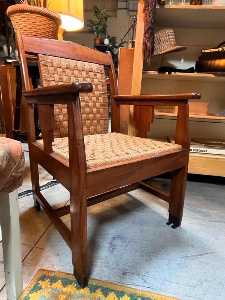 54) Teak houten stoel, Denemarken, jaren 20., Antiek en Kunst, Antiek | Meubels | Stoelen en Banken, Ophalen