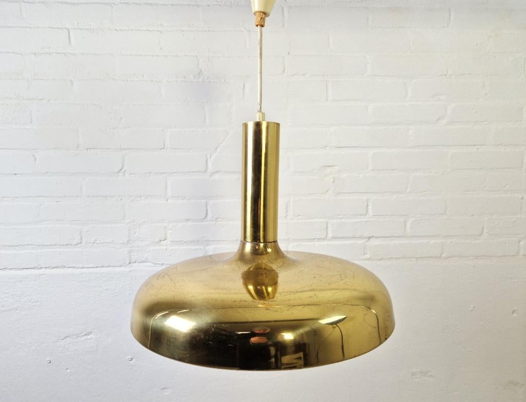 Sölken Leuchten hanglamp, 1960s, Huis en Inrichting, Lampen | Hanglampen, Gebruikt, Minder dan 50 cm, Metaal, Overige materialen