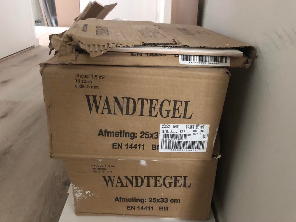 Wandtegel 25x33 cm - 1.5 m² per doos, Doe-het-zelf en Verbouw, Tegels, Ophalen, Nieuw, 5 tot 10 m², 20 tot 40 cm