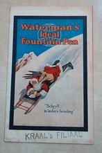 065) ORIGINELE RECLAME WATERMAN'S IDEAL FOUNTAIN PEN ZEIST, Ophalen of Verzenden, Gebruikt, Overige typen