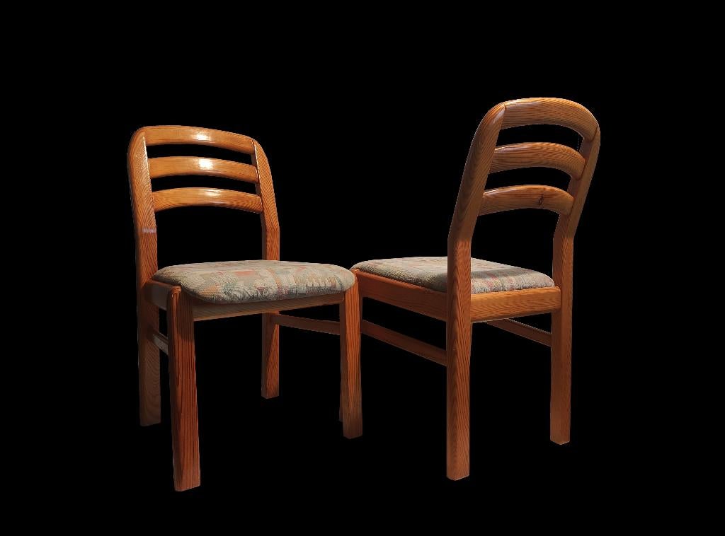 Schitterende vintage Deens design Dyrlund pine stoel chair, Huis en Inrichting, Ophalen, Gebruikt, Twee, Overige kleuren