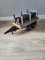 Bruder bosbouwaanhanger met 5 boomstammen, Ophalen of Verzenden, Gebruikt