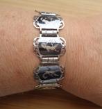 zilveren SIAM niello armband met dansers [110], Ophalen of Verzenden, Zo goed als nieuw, Zilver, Zilver