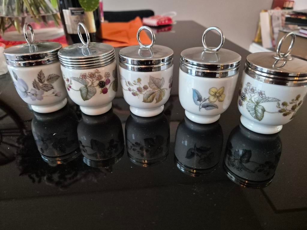 5x Royal Worcester Egg Coddlers - Vintage Servies, Ophalen of Verzenden