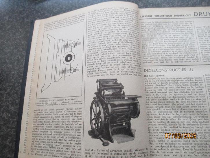 LEERSTOF THEORETISCH ONDERRICHT DRUKKEN- GRAFISCH--1948, Boeken, Techniek, Gelezen, Overige onderwerpen, Ophalen of Verzenden
