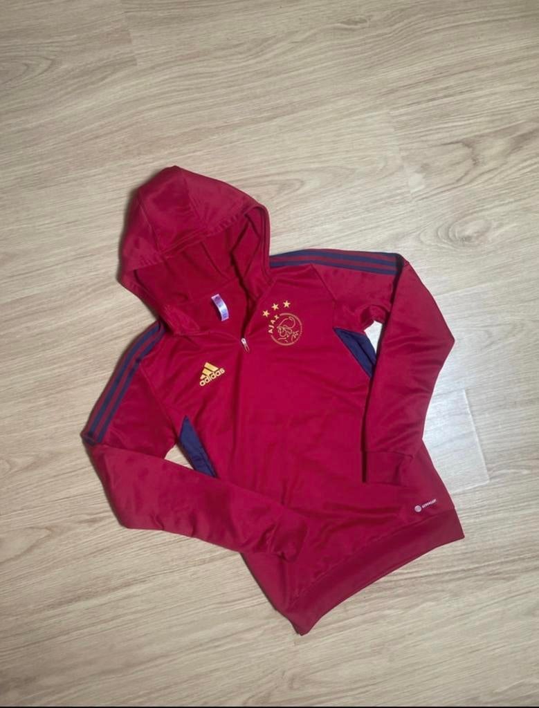 Ajax trainingsvest xs quarter zip rood, Sport en Fitness, Voetbal, Maat XS of kleiner, Ophalen of Verzenden, Zo goed als nieuw