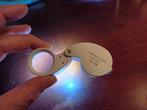 Uitklapbare Loep Loup met Led licht – 40x Diam: 25mm Zilver, Ophalen of Verzenden, Overige typen