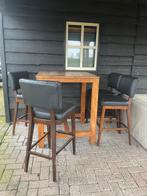 Bartafel / Statafel met 4 barkrukken, Ophalen, Zo goed als nieuw