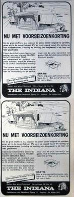 3 vintage advertenties reclames camping artikelen 67-70 tent, Ophalen of Verzenden, Gebruikt, Overige typen
