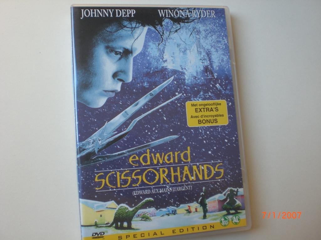 dvd Edward Scissorshands Johnny Depp Winona RiderVincent Pri, Alle leeftijden, Ophalen of Verzenden, Zo goed als nieuw, Science Fiction