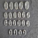 21 pegels diamant druppels onderdelen kroonluchter, Ophalen of Verzenden, Gebruikt, Glas