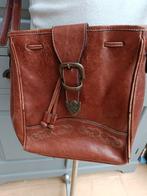 Vintage leren tas bruin leer, Ophalen of Verzenden, Zo goed als nieuw, Bruin, Handtas